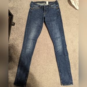 H&M Denim Low Waist Skinny Jeggins - Dark Wash